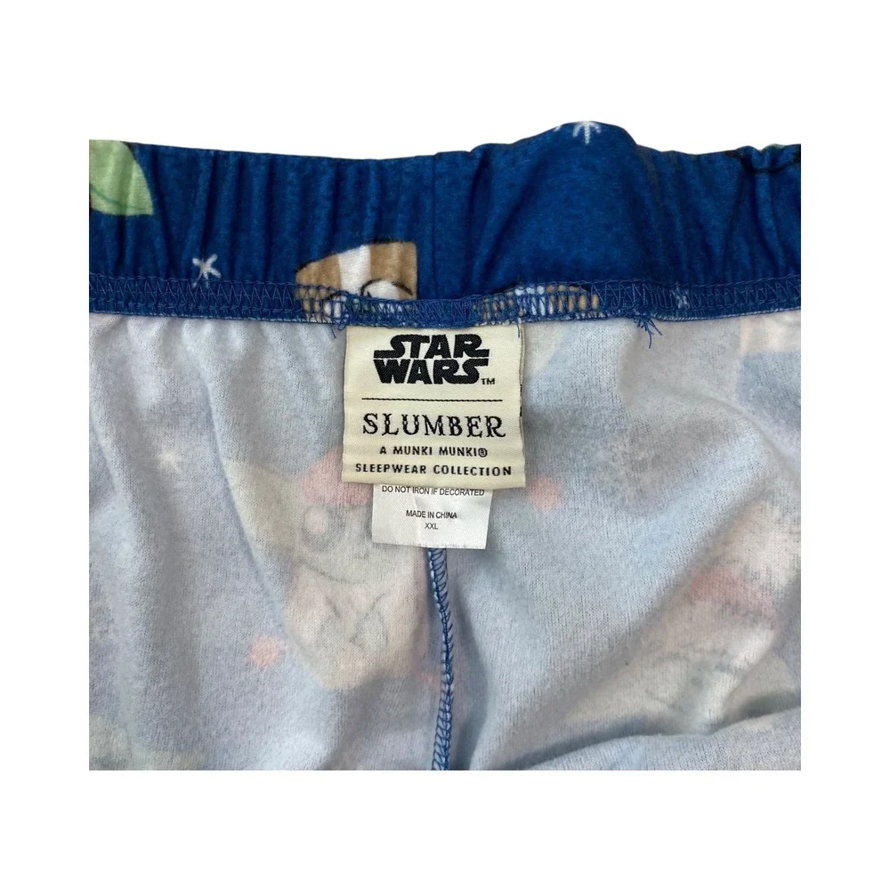 Munki Munki Star Wars The‎ Mandalorian Baby Yoda Grogu Pajama Set XXL Holiday